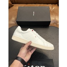 Kiton 남성 송아지 가죽 스니커즈 001-221720