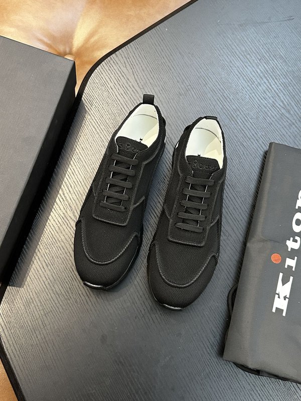 Kiton 남성 니트 소재 운동화 001-221735