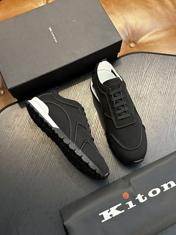 Kiton 남성 니트 소재 운동화 001-221735