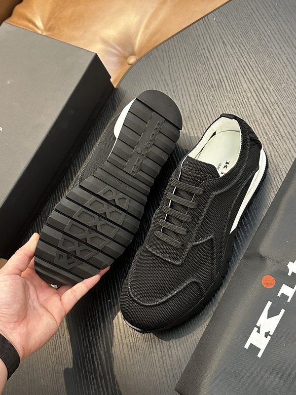 Kiton 남성 니트 소재 운동화 001-221735