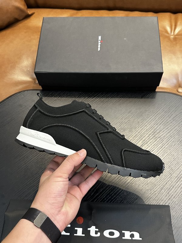 Kiton 남성 니트 소재 운동화 001-221735