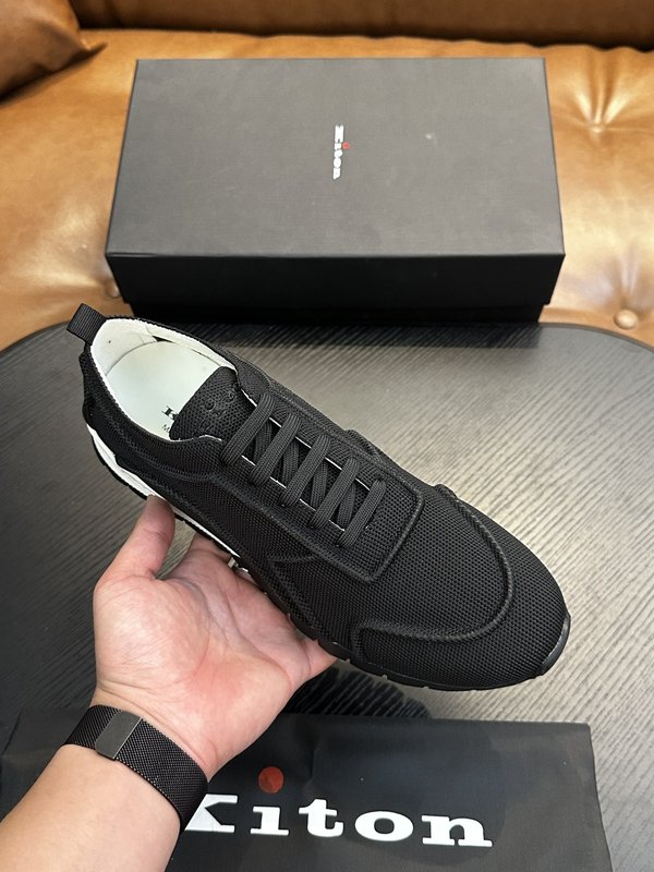 Kiton 남성 니트 소재 운동화 001-221735