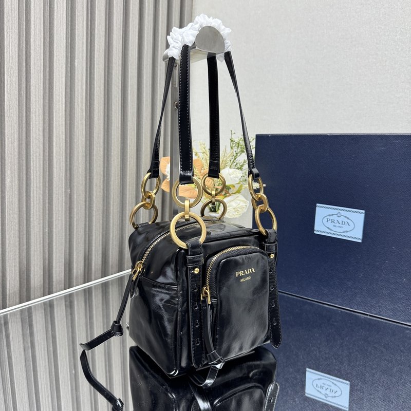 빈티지 오일드 레더 미니 토트백 001-221809