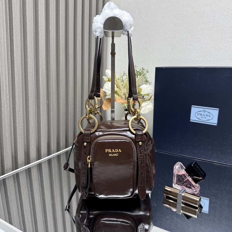 빈티지 오일드 레더 미니 토트백 001-221846