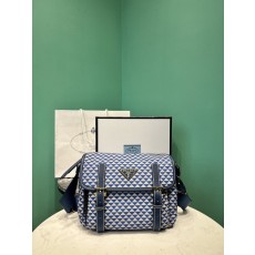 심볼 프린트 나일론 크로스그레인 가죽 메신저백 001-221894