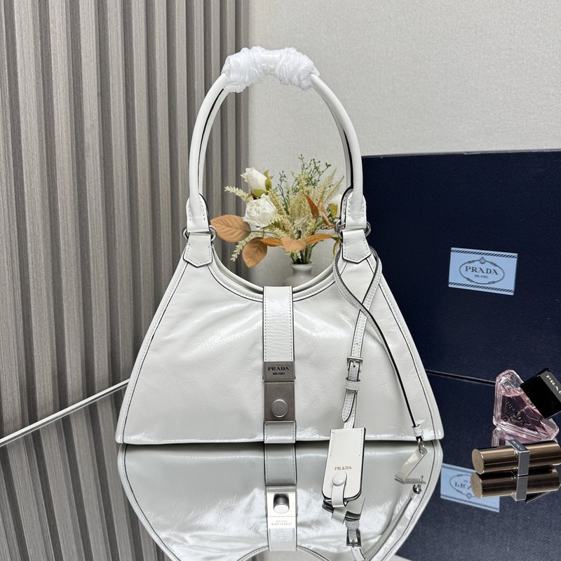 프라다 기하학적 라인 사다리꼴 핸드백 숄더백 001-221921