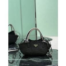 레트로 우븐 버킷백 001-222321