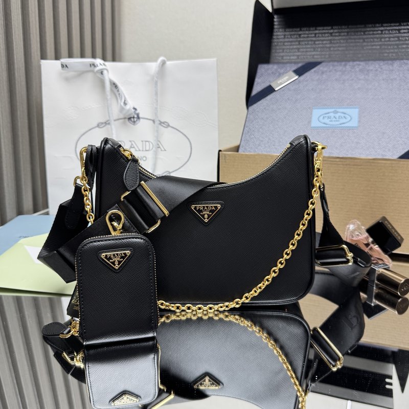 프라다 나일론 사피아노 크로스백 메탈 네임플레이트 001-222419