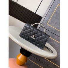 샤넬 아코디언백 블랙 실버 핸들 001-222563