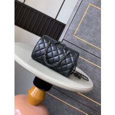 샤넬 블랙 퀼팅 보스턴 볼링백 001-222599