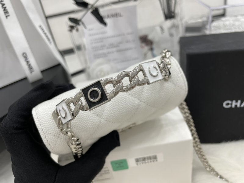 샤넬 에나멜 버클 빈티지 체인백 001-222658