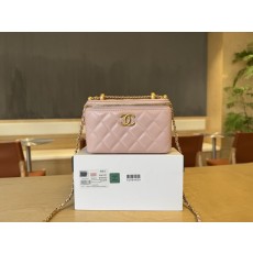 샤넬 오일드 왁스 소가죽 더블 골드볼 화장박스 001-222764