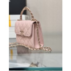 샤넬 핑크 퀼팅 핸드백 001-222830