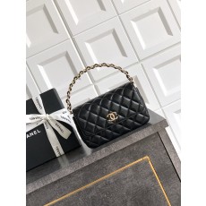 블랙 에나멜 메탈 핸들 이브닝 백 001-222839