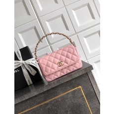 샤넬 핑크 에나멜 핸드백 001-222864