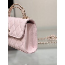 샤넬 핑크 퀼팅 체인 숄더백 001-222881