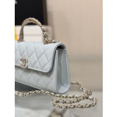 라이트 블루 퀼팅 핸드백 숄더백 001-222890