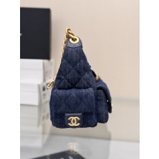 샤넬 딥블루 퀼팅 핸드백 001-222947