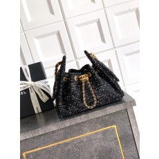 샤넬 블랙 트위드 미니 호보백 001-222953