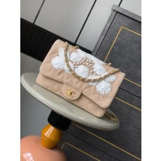 샤넬 빈티지 린넨 위빙 점보 숄더백 001-222970