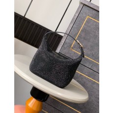 스바로스키 콜라보 블랙 크리스털 핸드백 001-223055