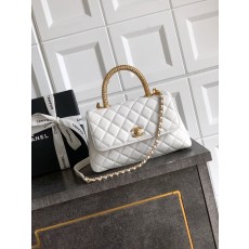 샤넬 밀크 화이트 컷아웃 핸드백 001-223056