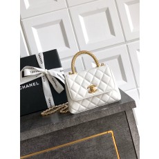 샤넬 밀크화이트 미니 오픈워크 핸드백 001-223058