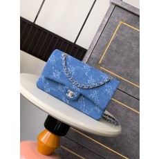 스노우 블루 데님 체인 숄더백 001-223077