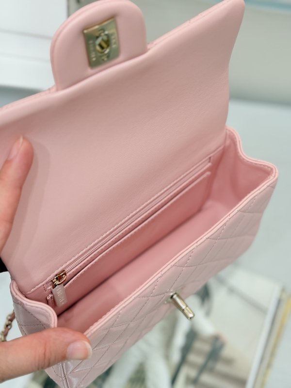 샤넬 핑크 퀼팅 핸드백 001-223114