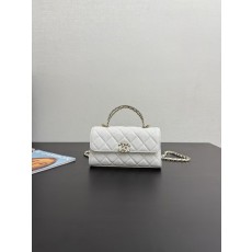 샤넬 클래식 화이트 리치 가죽 핸드백 001-223208