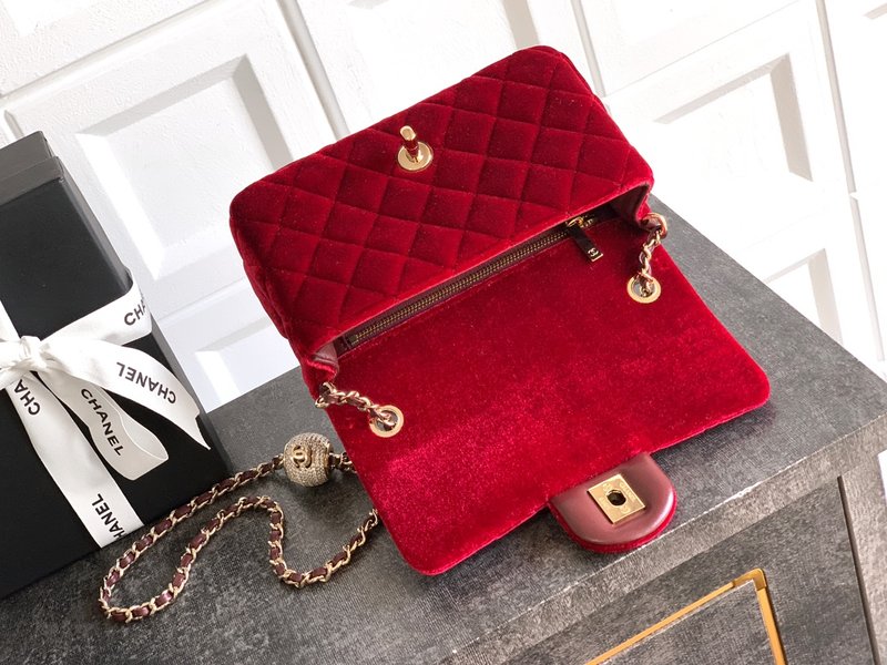 샤넬 벨벳 크리스탈 볼 CF 체인백 001-223241