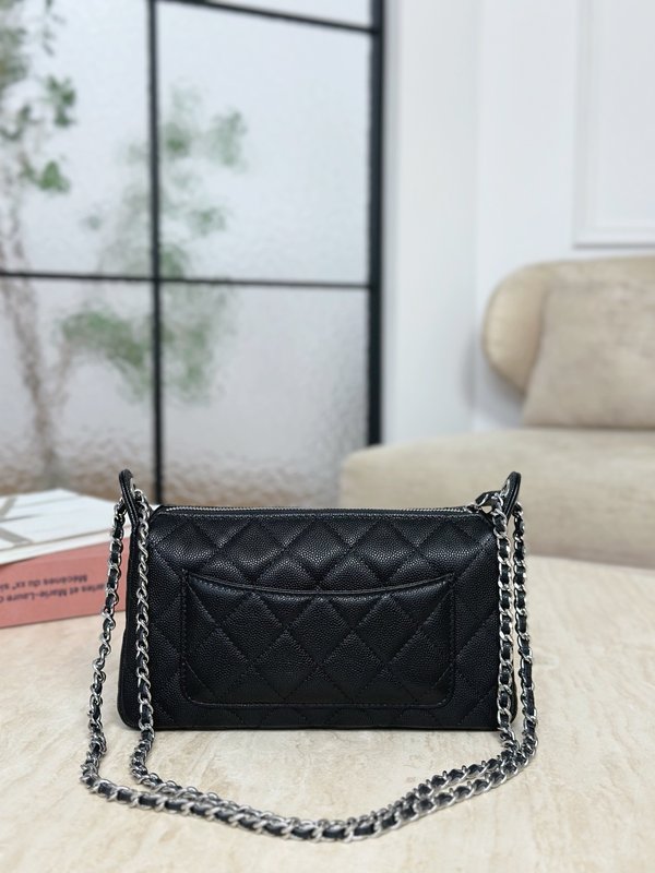 별 각인 더블 C 리치 그레인 소가죽 마작백 001-223254