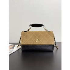 샤넬 25A 스웨이드 믹스 숄더백 001-223267
