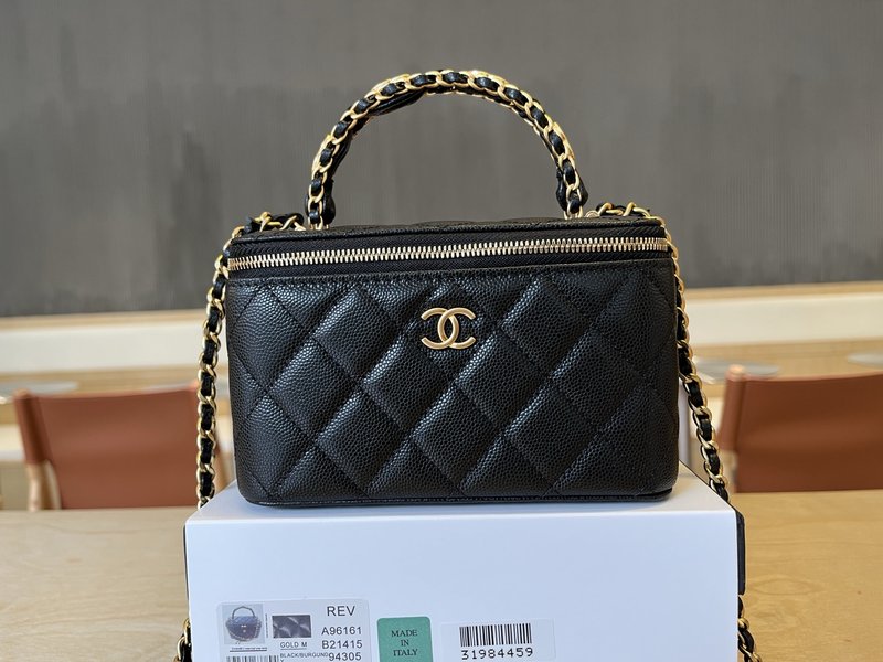 샤넬 더블 C 핸들 메이크업 박스 001-223276
