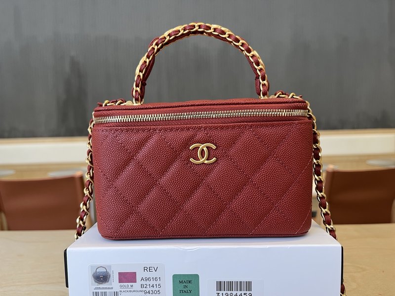 샤넬 더블 C 핸들 메이크업 박스 001-223278