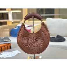 클로에 바나나 핸들 라피아 호보백 001-223782
