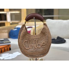 클로에 썸머 바나나 라피아 핸드백 001-223792