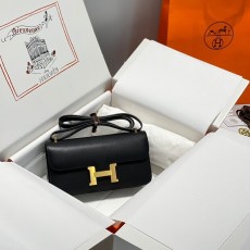 에르메스 콩상스 블랙 골드 버클 숄더백 001-223914