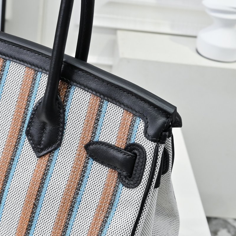 에르메스 버킨 29CM 캔버스 스플라이스 빈티지 토트백 001-223931