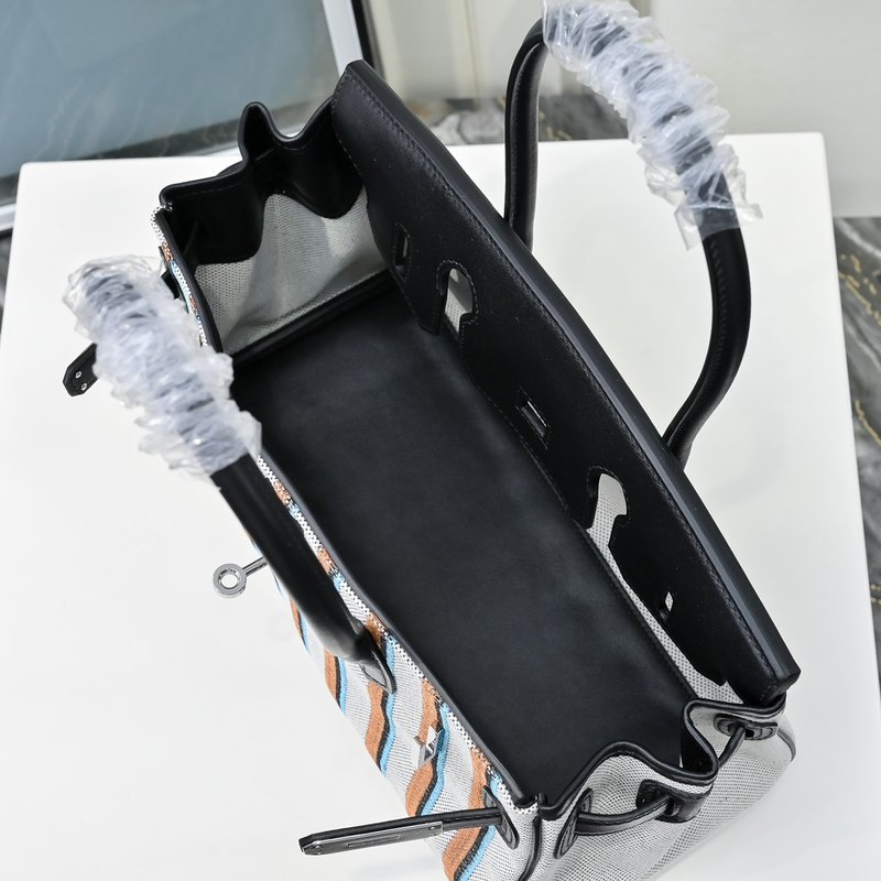 에르메스 버킨 29CM 캔버스 스플라이스 빈티지 토트백 001-223931