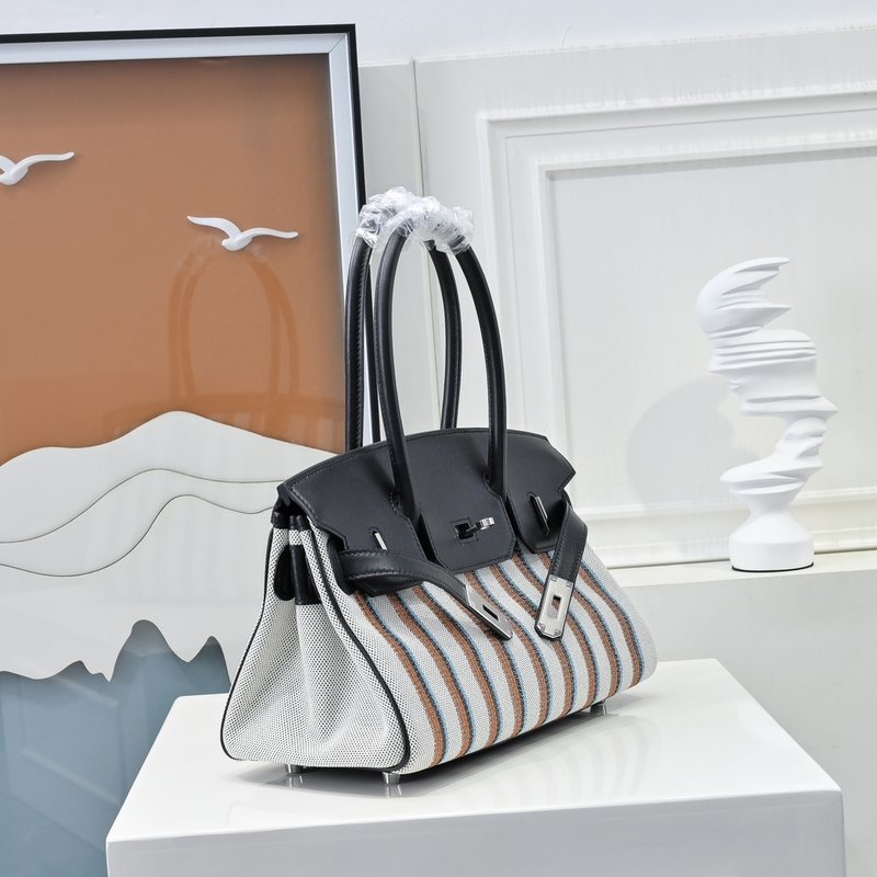 에르메스 버킨 29CM 캔버스 스플라이스 빈티지 토트백 001-223931