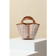 자수 피코틴 버킷백 18cm 스파이더 캔버스 001-223937