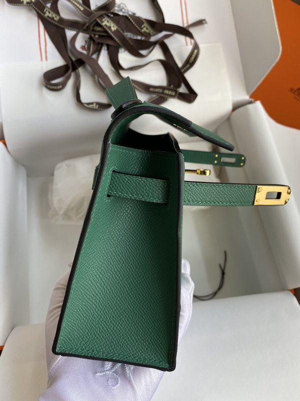 에르메스 켈리 1 세대 핸드백 공작석 녹색 001-223993