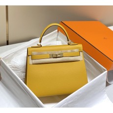 에르메스 엡솜 켈리 앰버 옐로우 핸드백 001-224042