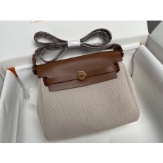에르메스 에르백 미니 20cm 골드브라운 골드버클 핸드 001-224133