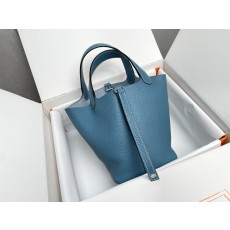 에르메스 피코틴 18cm 하프핸드스티칭 TC 가죽 001-224147