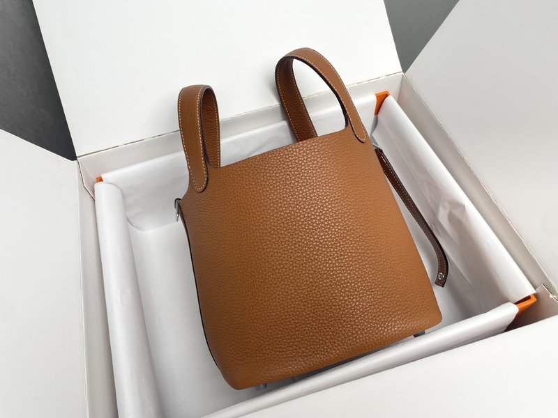에르메스 피코틴 18cm 하프핸드스티칭 TC 가죽 001-224161