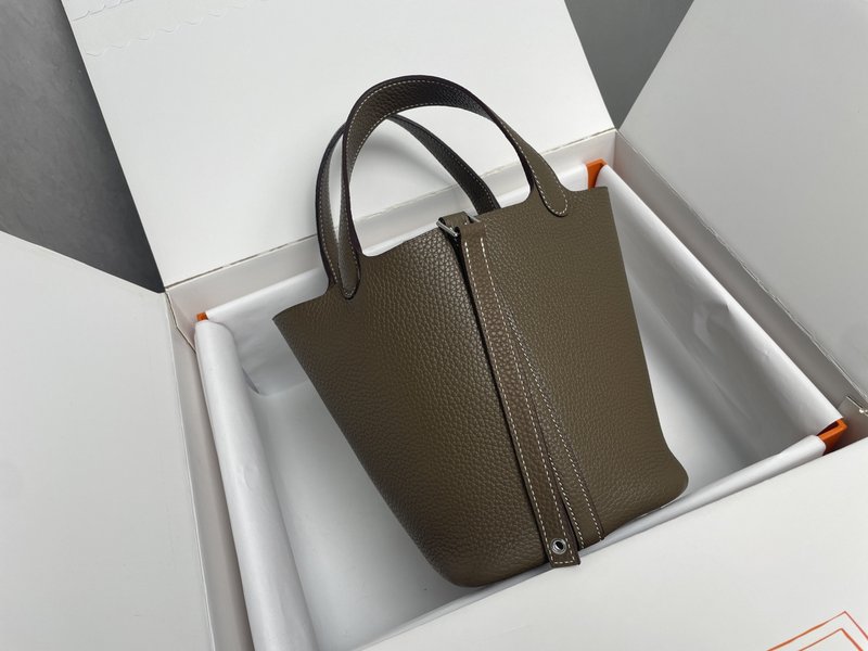 에르메스 피코틴 18cm 하프핸드스티칭 TC 가죽 001-224165