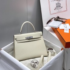에르메스 켈리 화이트 핸드백 001-224178