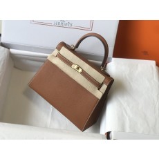 에르메스 골드 브라운 엡솜 켈리백 001-224184